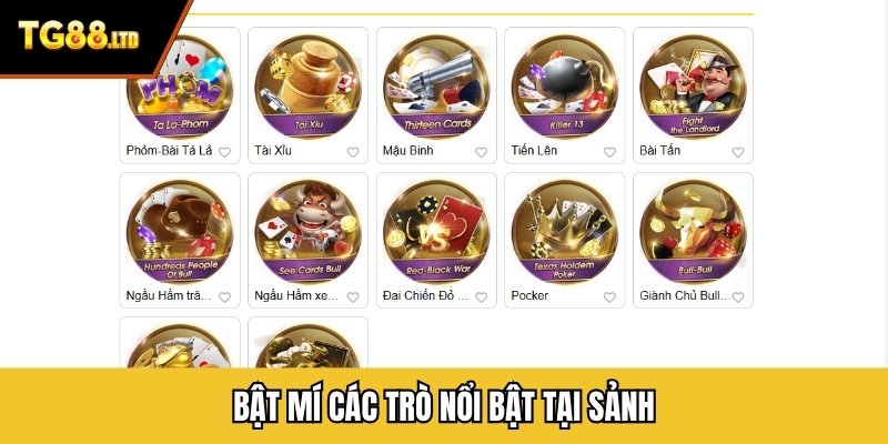 Bật mí các trò nổi bật tại sảnh