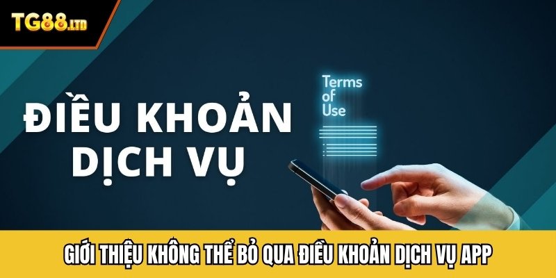 Giới thiệu không thể bỏ qua điều khoản dịch vụ app