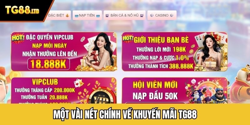 Một vài nét chính về khuyến mãi TG88